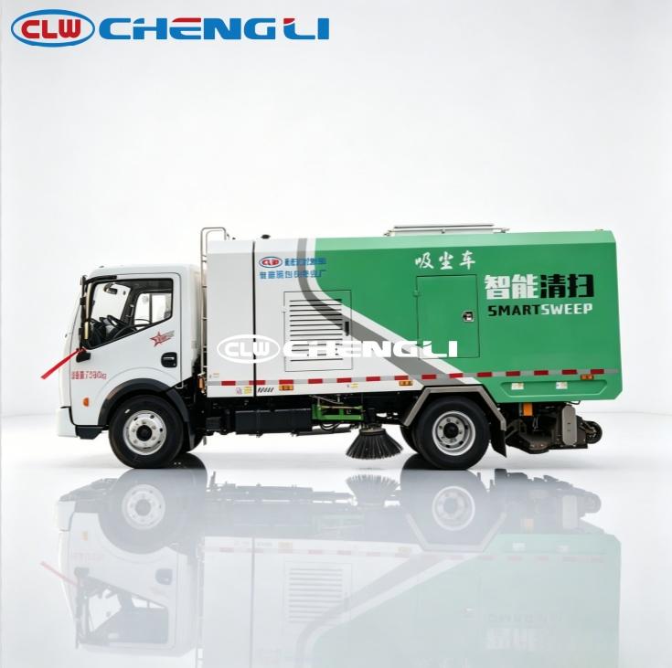 Dongfeng Vacuum Sweeper with Retractable Spray Bar